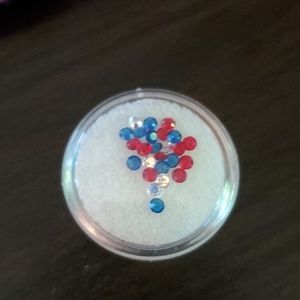 Red white and blue swarovski crystals stardust